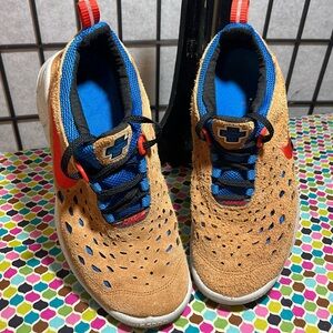 Nike Men Free Run Trail Orange Suede Running Shoes Size 10 Men / 11.5